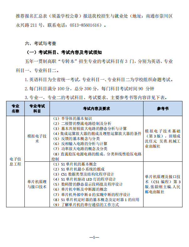 2023年南通理工學(xué)院五年一貫制高職“專轉(zhuǎn)本”招生簡章(圖5)