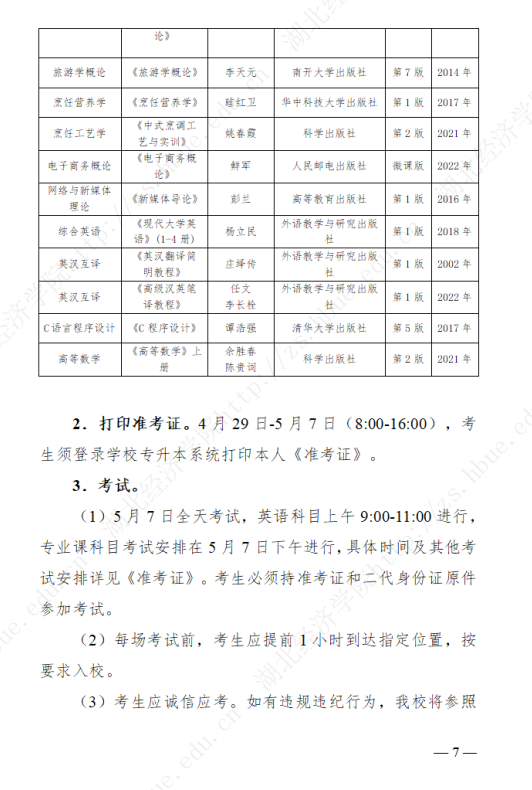 2023年湖北經(jīng)濟學(xué)院專升本招生簡章公布(圖7)