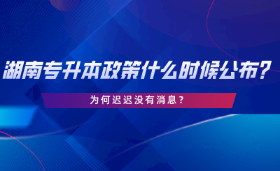 2024年湖南專升本政策什么時(shí)候公布？為何遲遲沒有消息.png